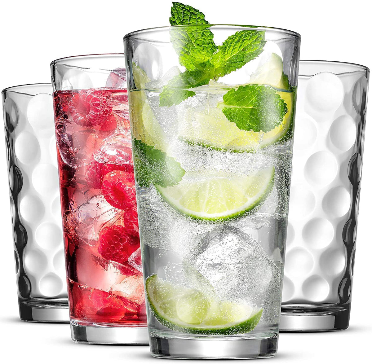 Set of 12 Stackable Drinking Glasses O412