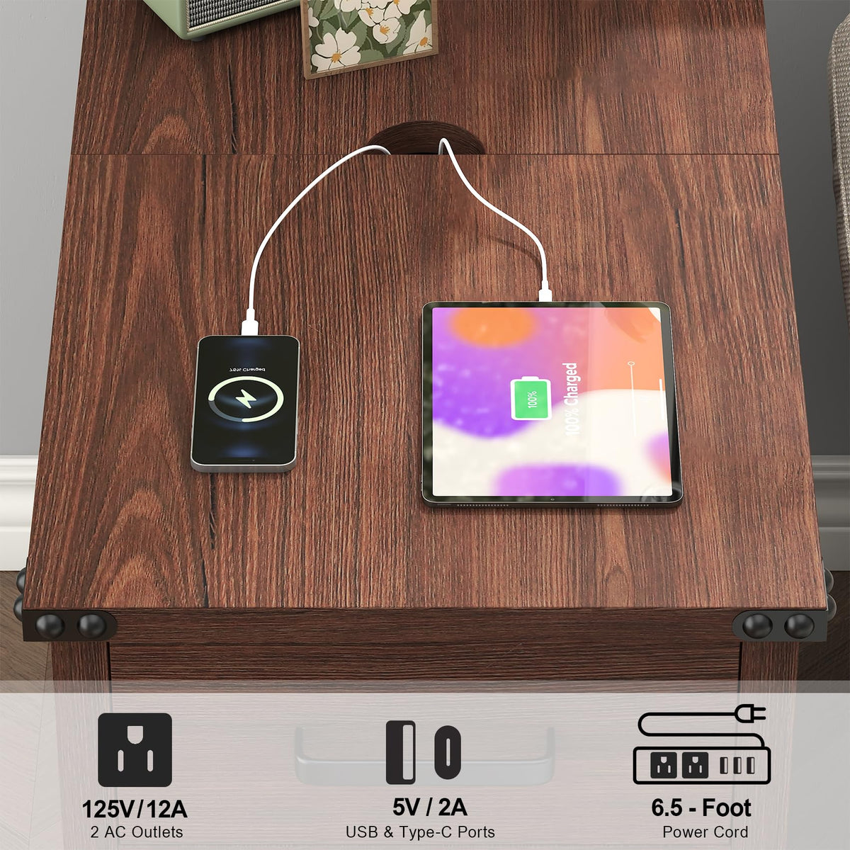 End Table with Charging Station V579782