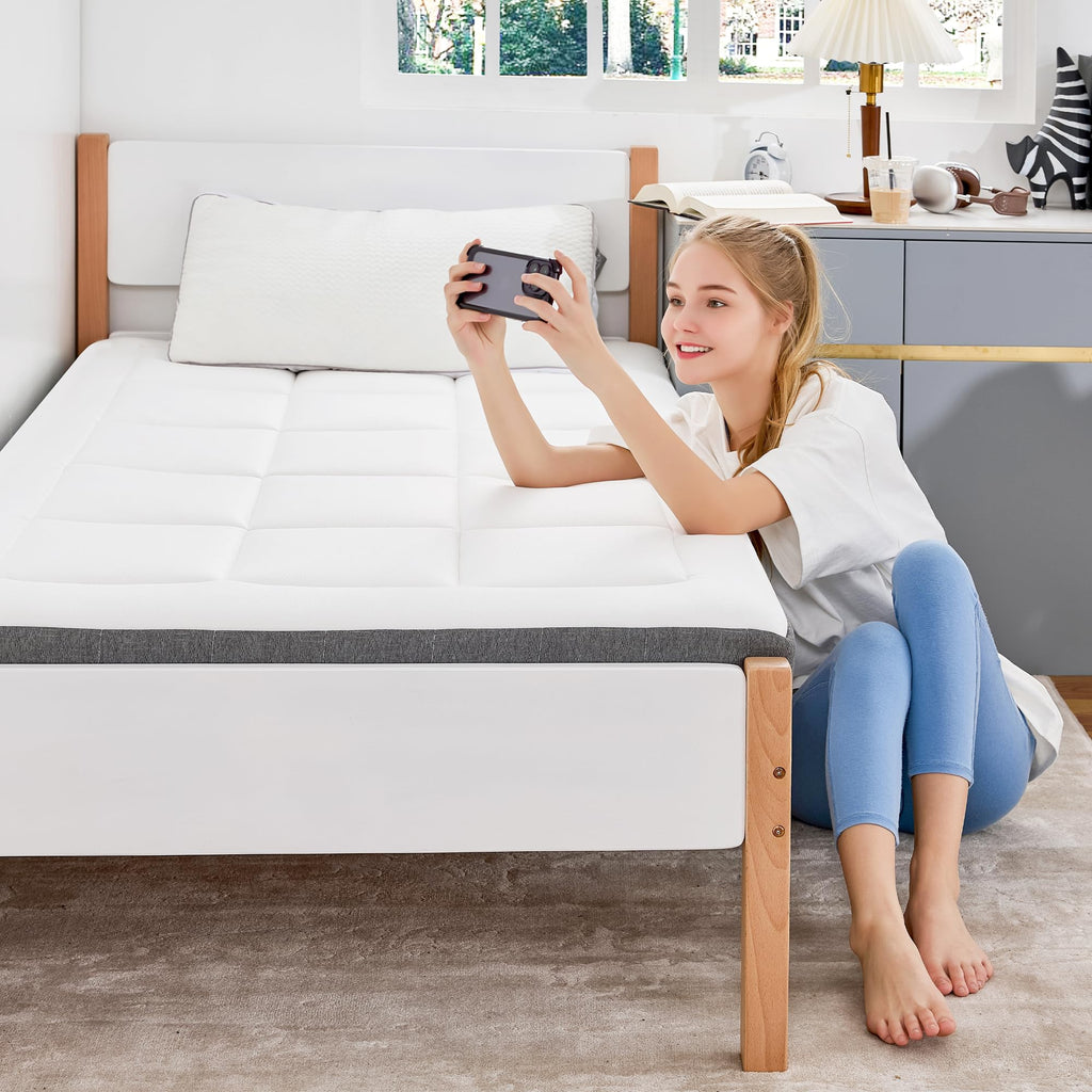 5 Inch Twin Cooling Gel Memory Foam Pillowtop Mattress D4212