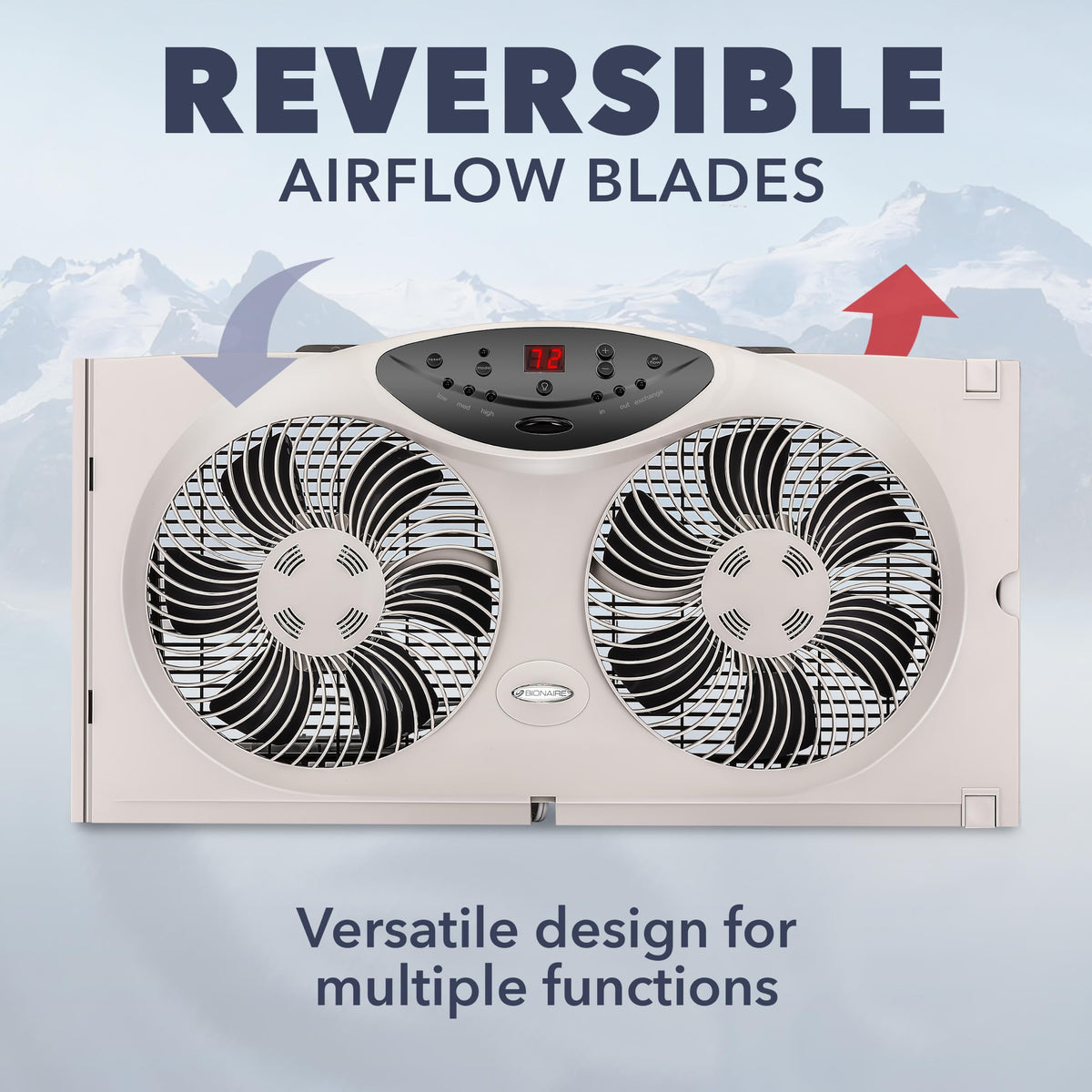 Window Fan with Reversible Airflow Blades, 3-Speed Y606655