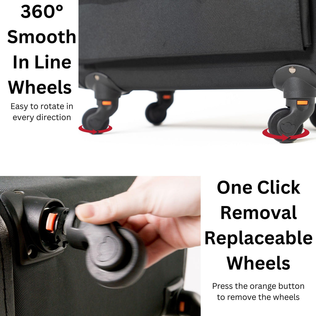Wheeled Briefcase with 17” Laptop Compartment and Dual Combo Locks B830325