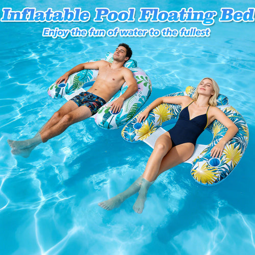 2 Pack Inflatable Pool Floats with Mesh Seat U562