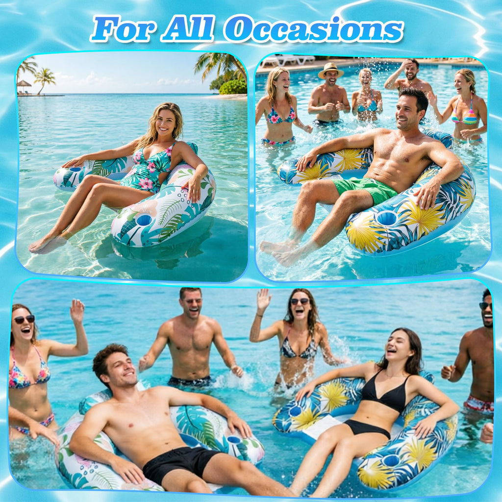 2 Pack Inflatable Pool Floats with Mesh Seat U562