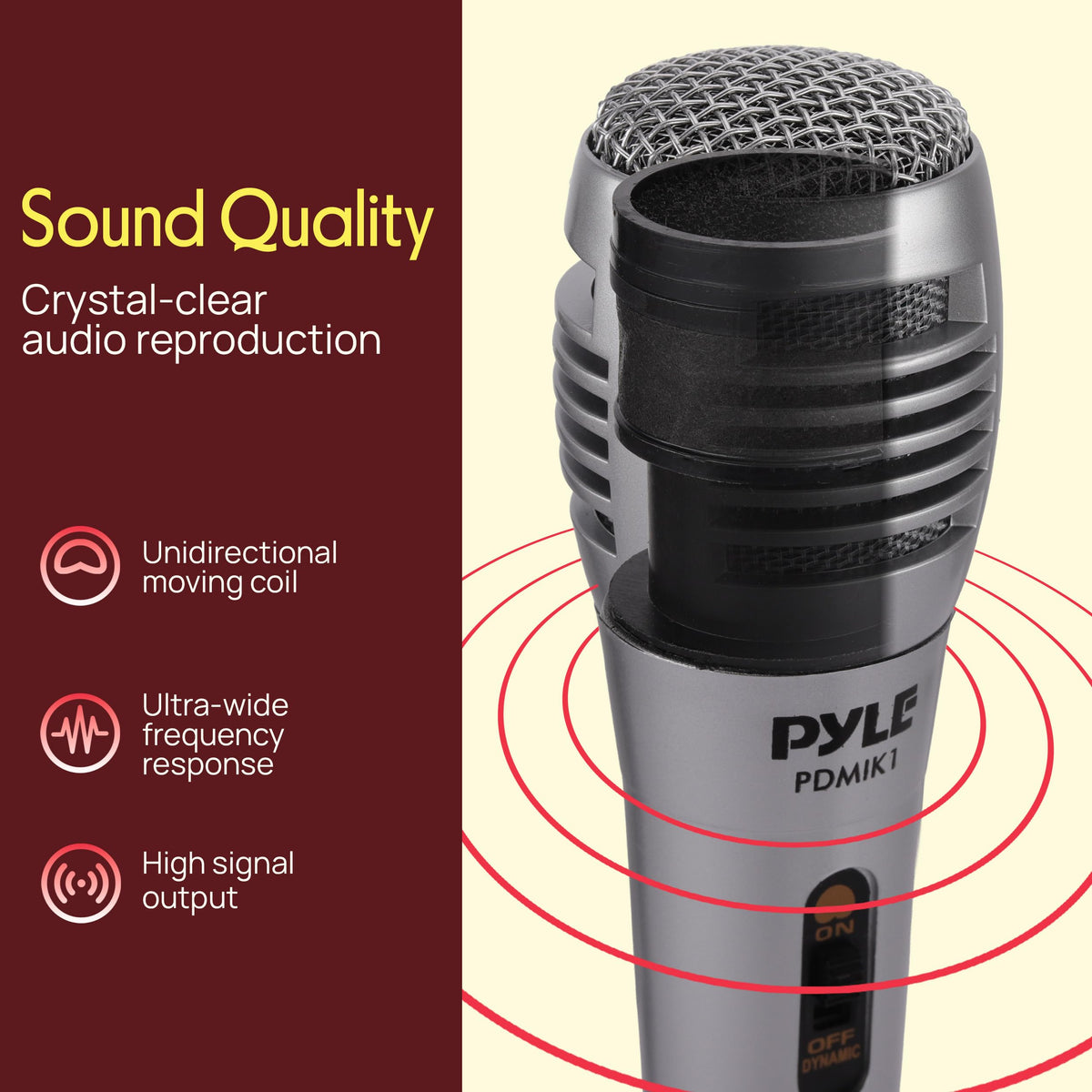 Wired Dynamic Handheld Microphone with XLR Cable V88037