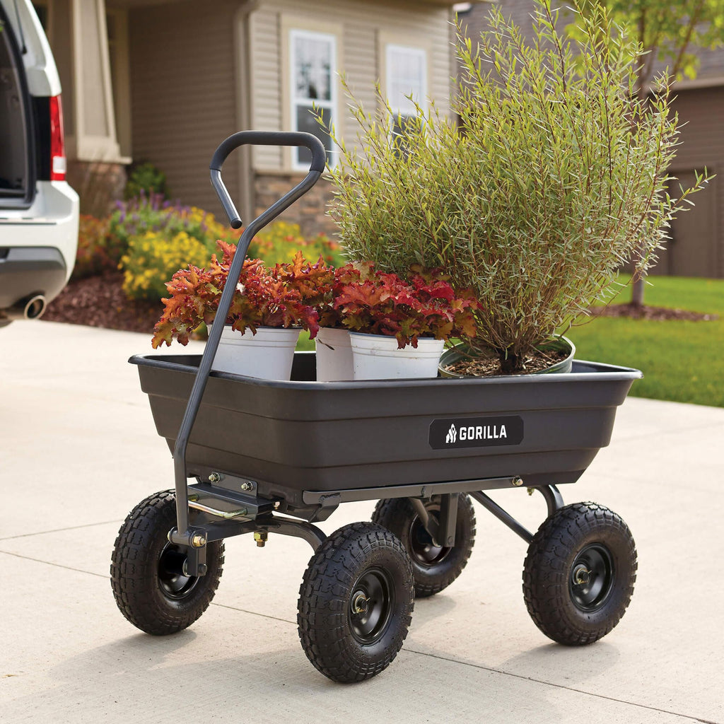 Poly Dump Cart 600 lb. Capacity 4 Cu ft Z8899