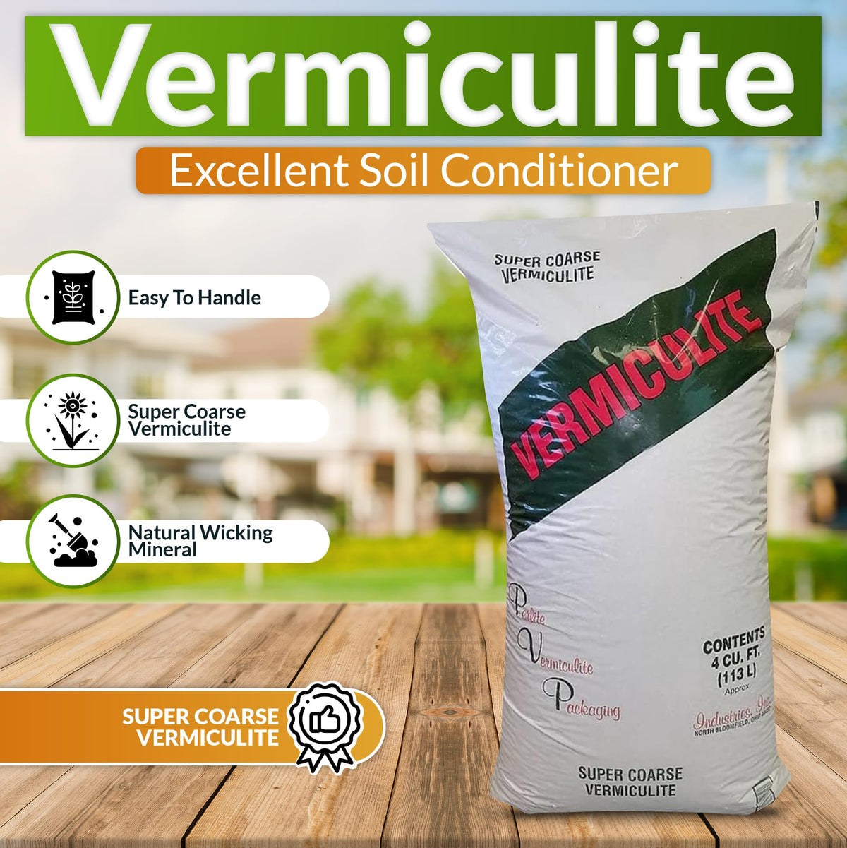 Super Coarse Vermiculite Soil Conditioner 4 Cubic Foot U7966