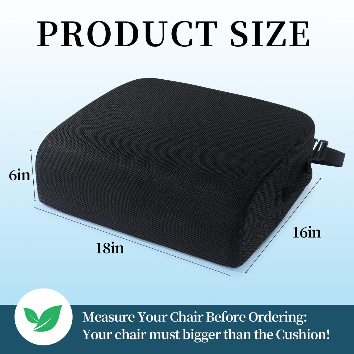 Extra Thick Memory Foam Chair Cushion with Carry Handle M87693