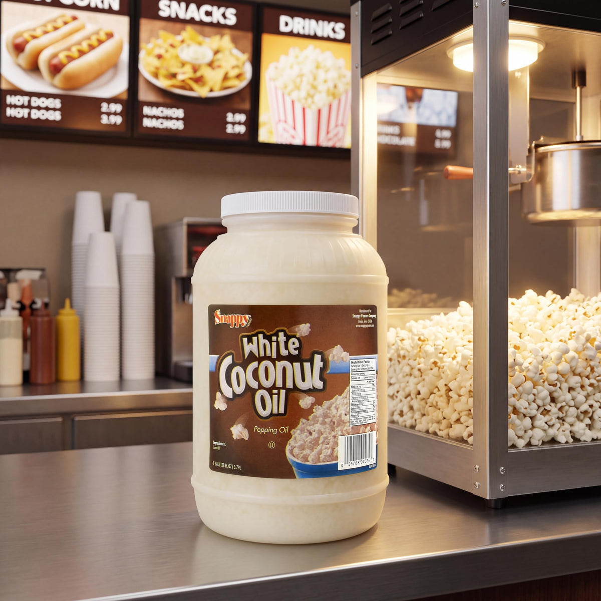 Pure White Coconut Popcorn Oil 1 Gallon F254159