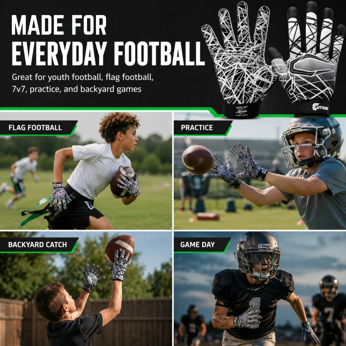 Football Gloves with Silicone Grip S98730