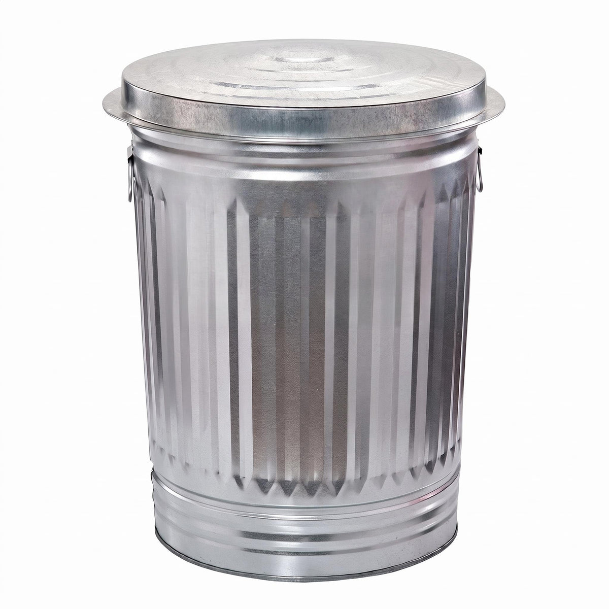 31 Gallon Galvanized Steel Trash Can with Locking Lid X18824