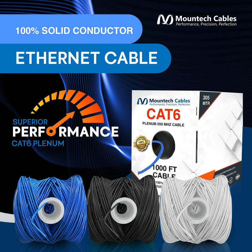 1000FT Blue Cat6 Plenum Ethernet Cable D78808
