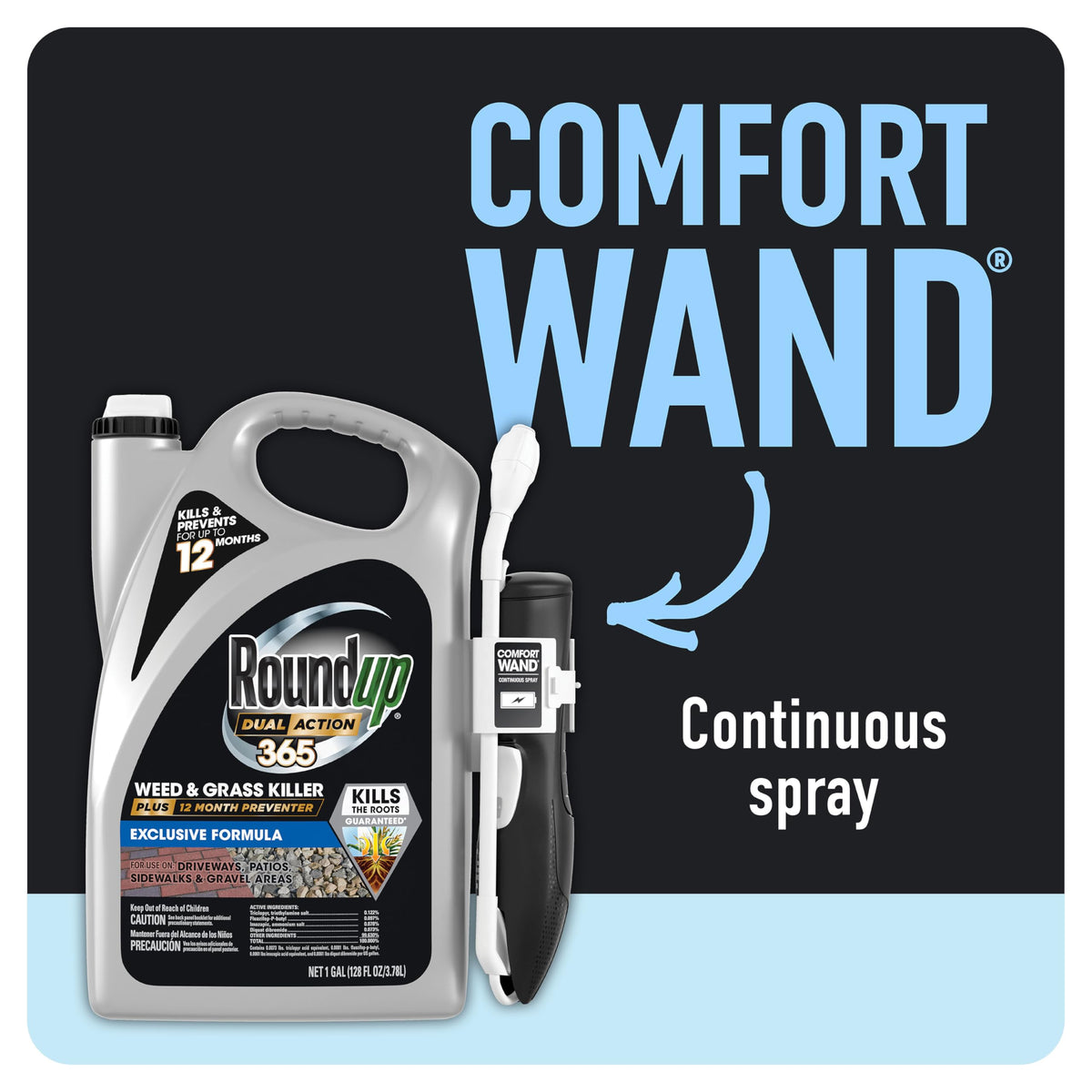 Weed & Grass Killer Plus 12 Month Preventer, 1 gal., Wand (Pack of 4) K350