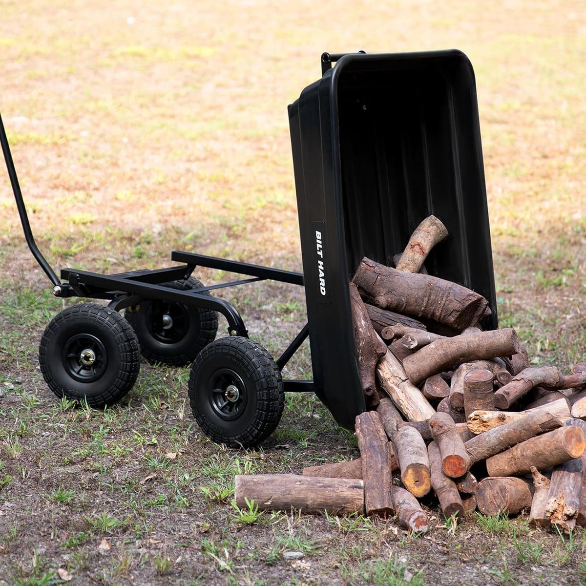 Poly Garden Dump Cart 600 lbs 4 Cu Ft W8028