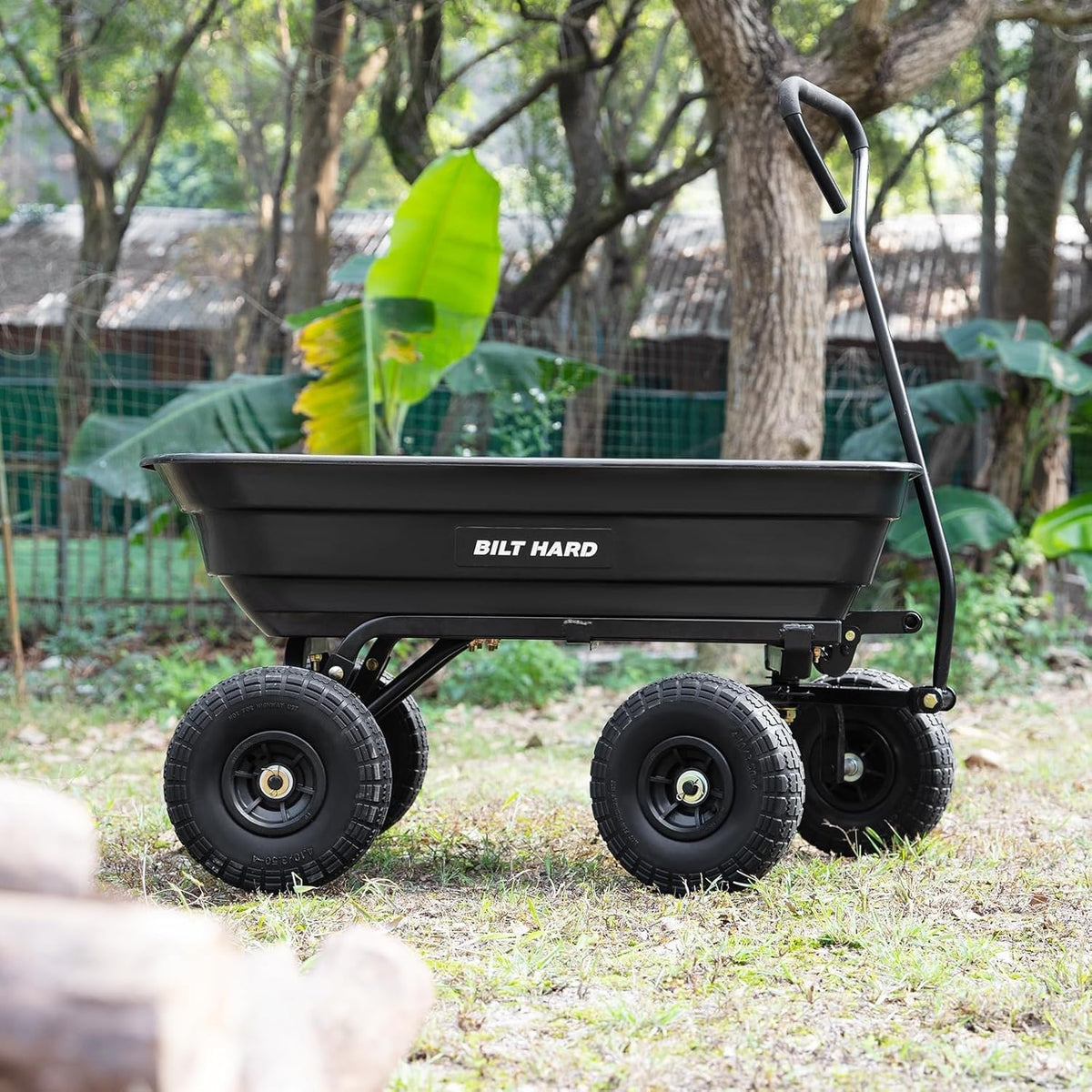 Poly Garden Dump Cart 600 lbs 4 Cu Ft W8028