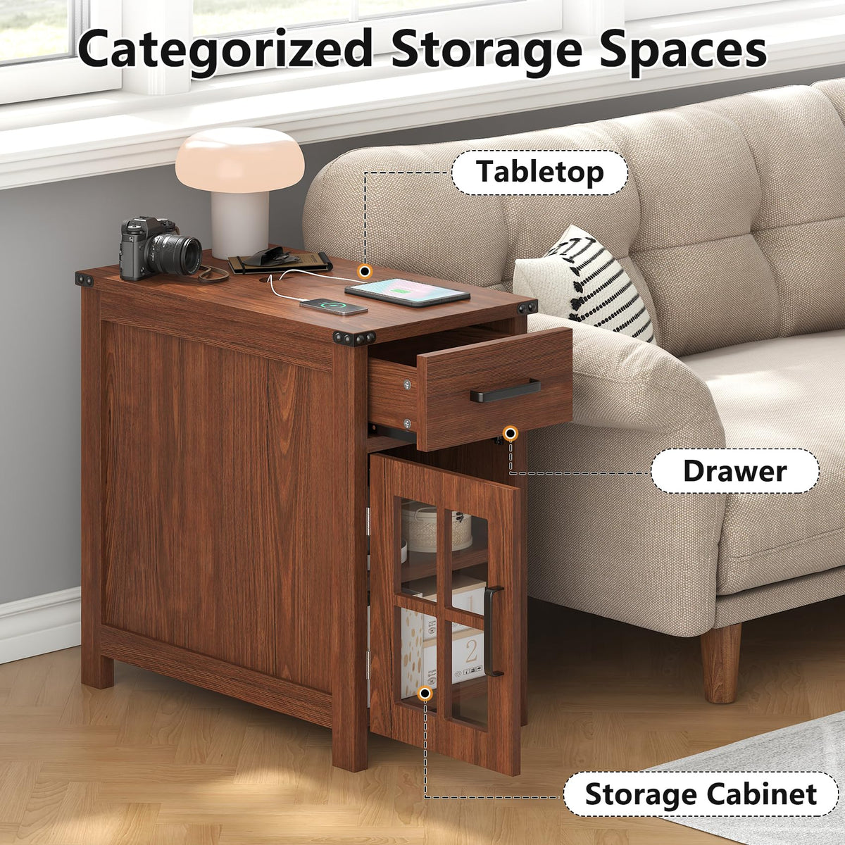 End Table with Charging Station V579782