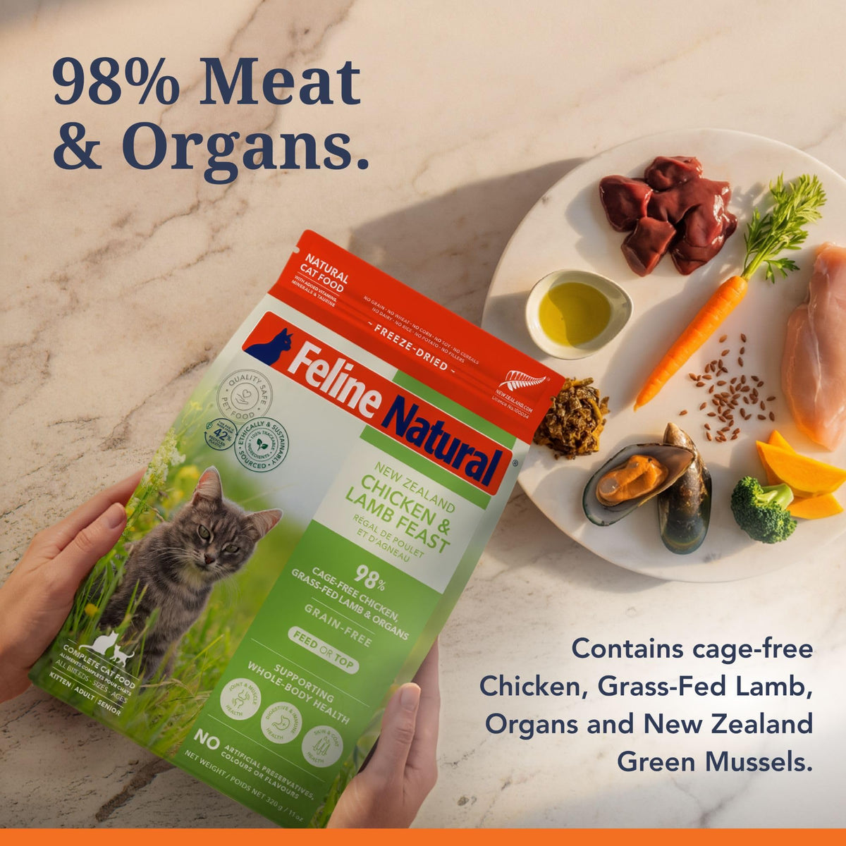 High Protein Freeze Dried Cat Food O455609