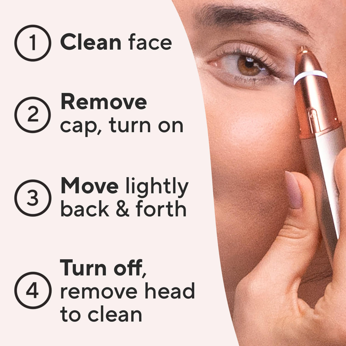 Electric Eyebrow Hair Remover with LED Light C60878