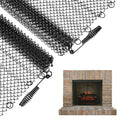2 Pack Fireplace Screen Mesh Curtain D2765