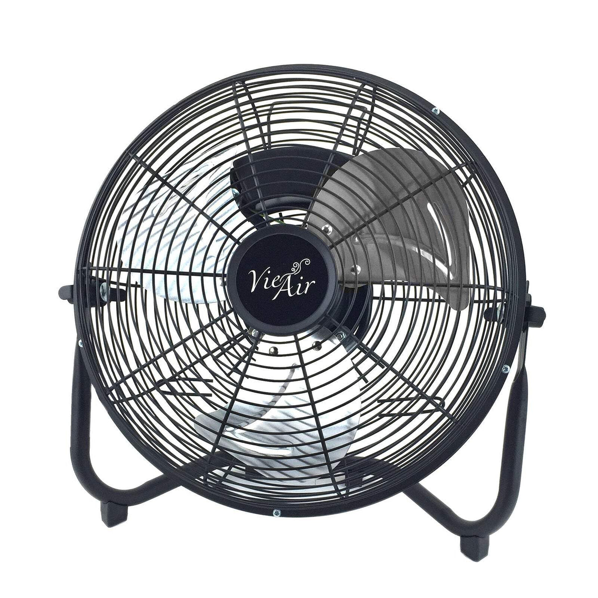 12 Inch Heavy Duty Metal Floor Fan, Black I521967