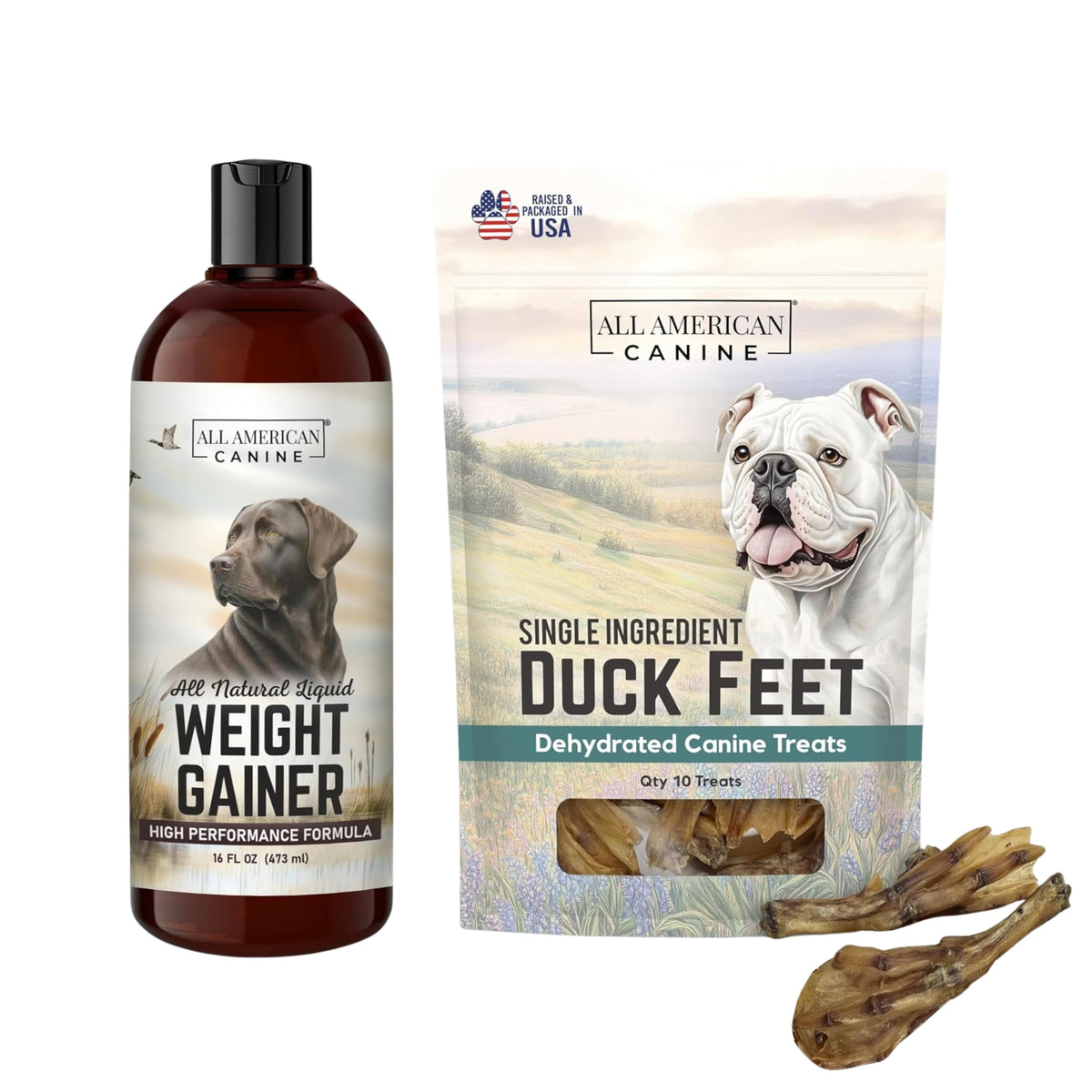 Dog Weight Gainer Liquid and Duck Feet T217
