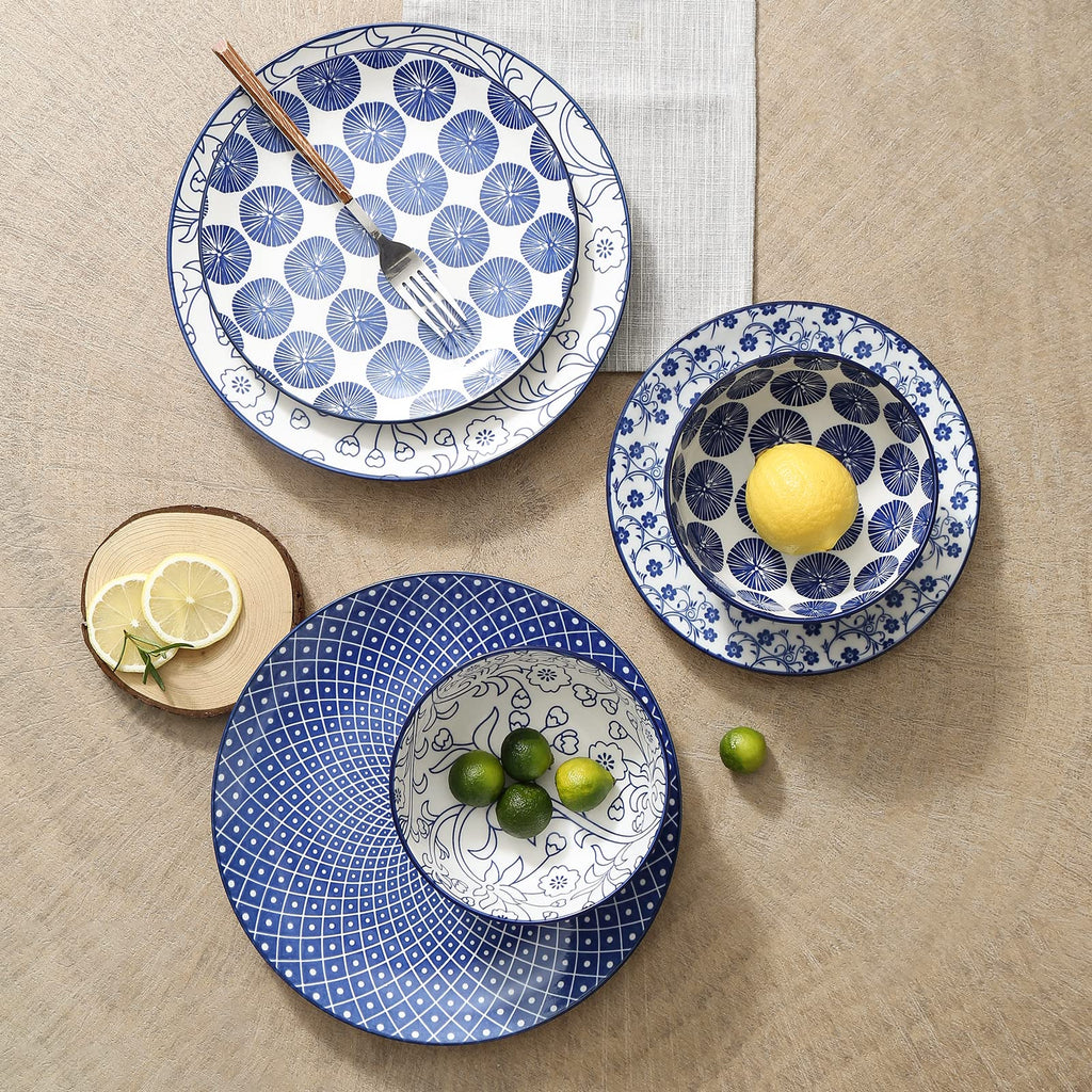 10 inch Porcelain Dinner Plates + 12-Pieces Dinnerware Sets N741815