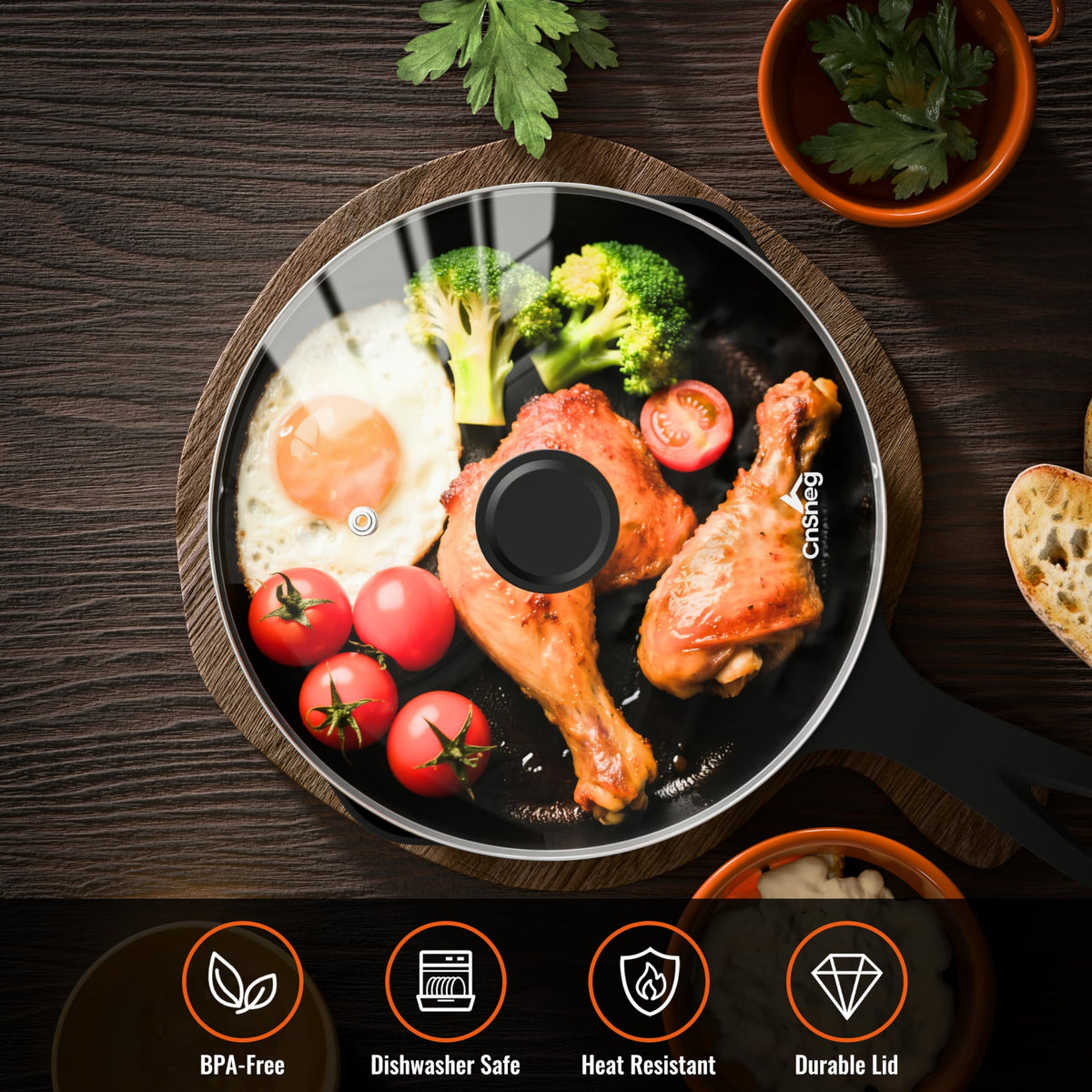 Tempered Glass Pot and Pan Lid 10.5 Inch Q747