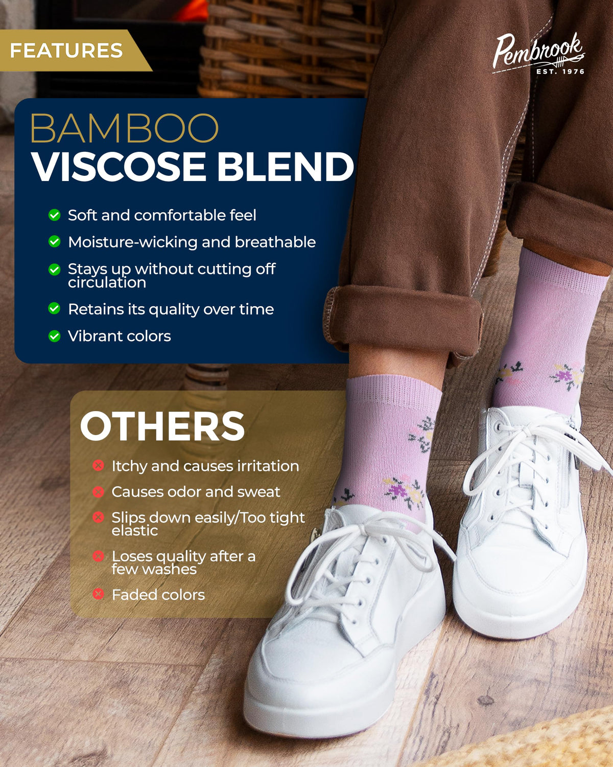 Breathable Bamboo Viscose Ankle Diabetic Socks 4 Pairs M50248