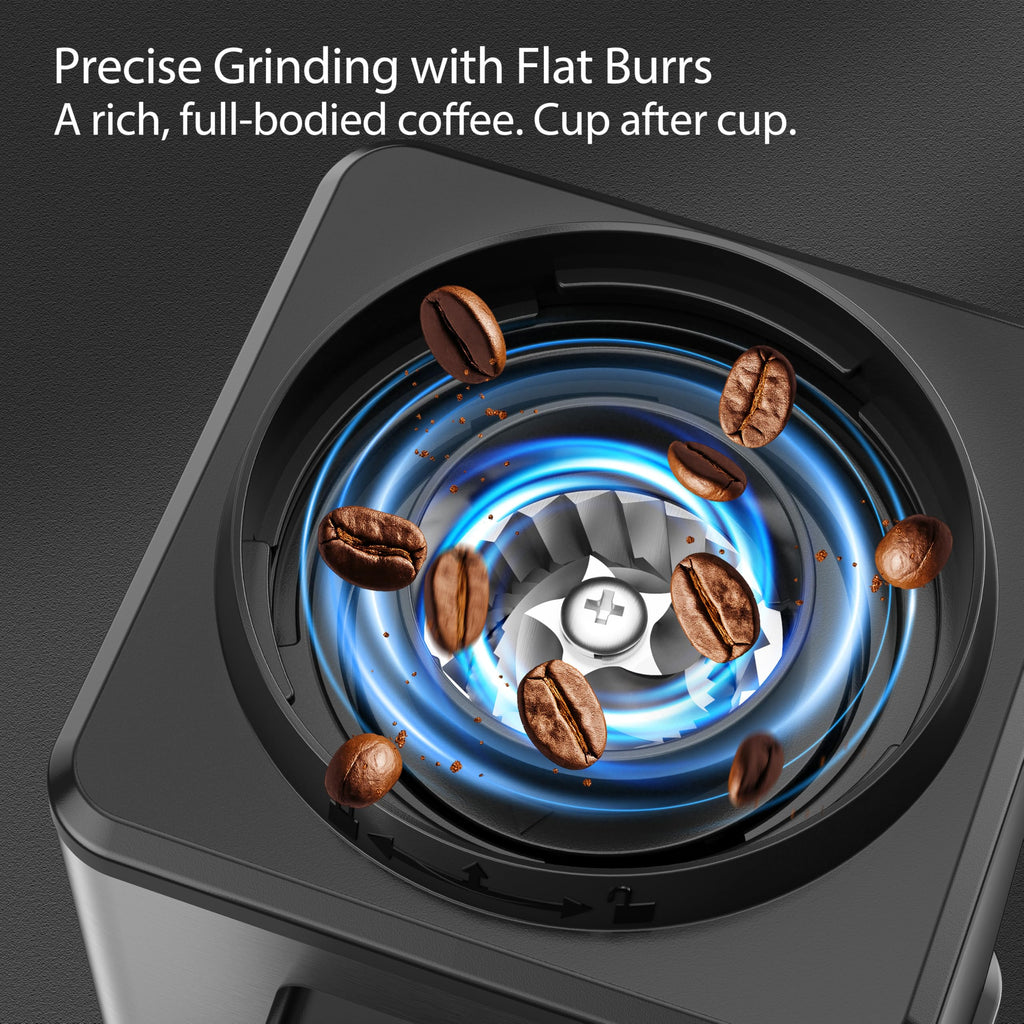 Electric Coffee Grinder with 25 Grinding Settings and 60-Second Timer D7981