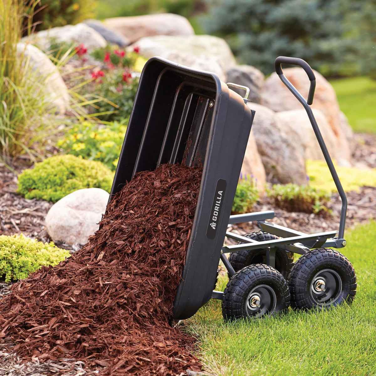 Poly Dump Cart 600 lb. Capacity 4 Cu ft Z8899