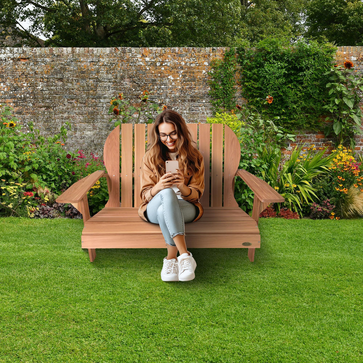 Adirondack Loveseat with Curved Armrests H608282